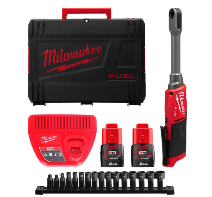 Гайковерт-трещетка угловой аккумуляторный бесщеточный MILWAUKEE Hex14.4мм (81Нм) M12 FPTR-202X PASS