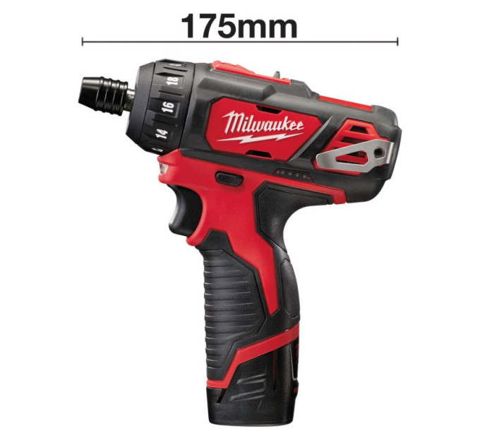 Шуруповерт акумуляторний MILWAUKEE M12 BD-0 (30Нм) (каркас)