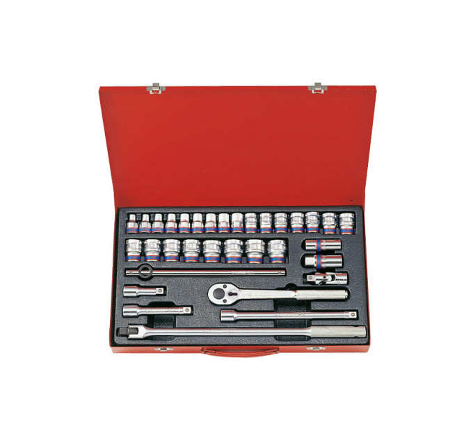 Набор головок 1/2" 33 ед. 6-ти гранные, (8-32mm)