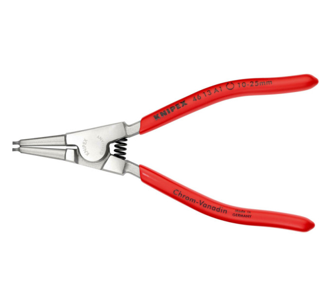 Щипцы для наружных стопорных колец прямые, Ø10-25мм KNIPEX 46 13 A1, Ø1,3мм хромированные