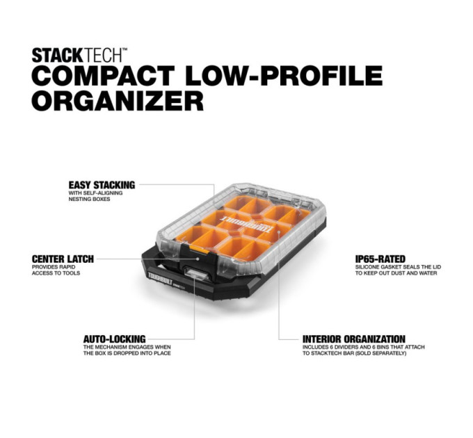 Органайзер компактный тонкий TOUGHBUILT TB-B1-O-10C StackTech