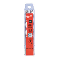 Свердло по металу THUNDERWEB HSS-G MILWAUKEE, DIN338, Ø9,4х125х81мм, (5шт)