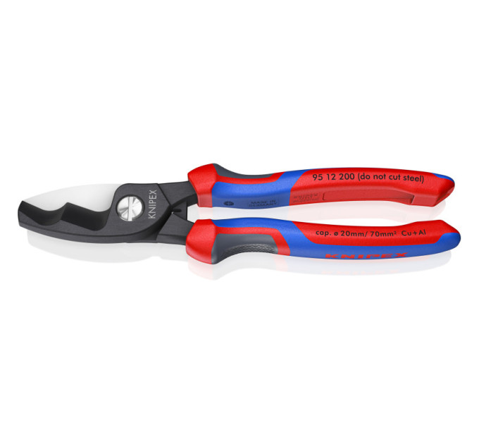 Ножницы для резки кабелей, Ø20мм / 70мм², 200мм KNIPEX 95 12 200, фосфатированные