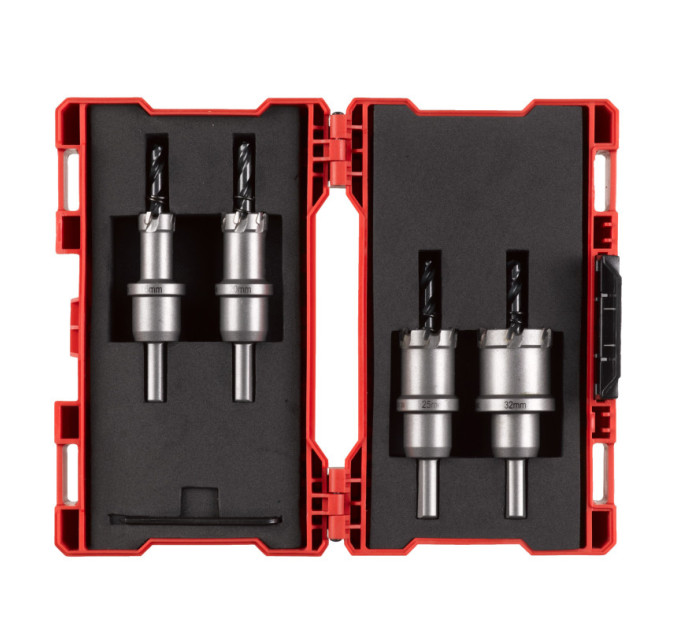 Набір цілісних коронок Holesaw TCT MILWAUKEE для сталі/нержавіючої сталі (Ø16,20,25,32мм) (4шт)