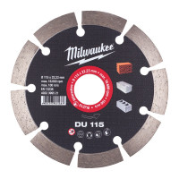 Диск алмазный MILWAUKEE DU 115, Ø115мм (кирпич, бетон) Диск алмазный MILWAUKEE DU 115, Ø115мм (кирпич, бетон)
