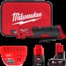 Машина прямошліфувальна акумуляторна безщіткова MILWAUKEE M12 FDGS-422B (ЗУ+2акк+сумка)