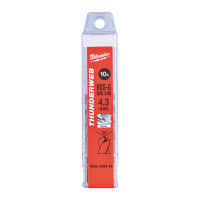 Свердло по металу THUNDERWEB HSS-G MILWAUKEE, DIN338, Ø4,3х80х47мм, (10шт)