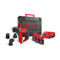 Дриль-шуруповерт акумуляторний безщітковий MILWAUKEE M12 FDDXKIT-203X,34Нм (4насадки+ЗУ+2Х3Ач+кейс)