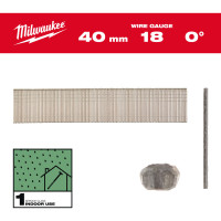 Гвозди оцинкованные + смола с Т-образной головкой MILWAUKEE, 18G/0°/40мм, (5000шт)