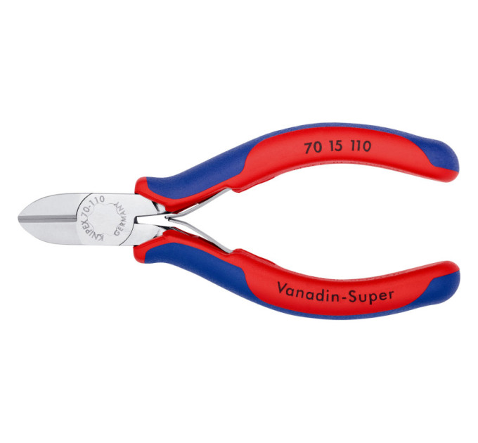 Кусачки боковые (бокорезы), Ø3,0мм, 110мм KNIPEX 70 15 110, хромированные