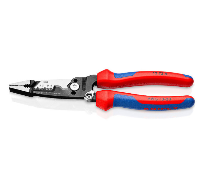 Многофункциональные клещи с пружиной для электромонтажных работ KNIPEX 13 72 8