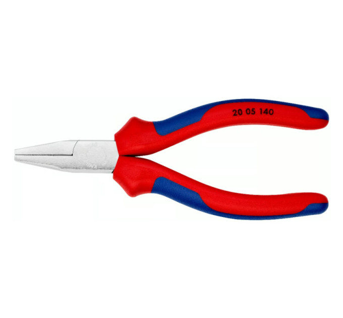 Плоскогубцы с гладкими губками, 140мм KNIPEX 20 05 140, хромированные