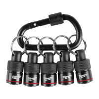 Набор держателей для бит та сверел 1/4'' Hex на карабине XL MILWAUKEE (5шт)