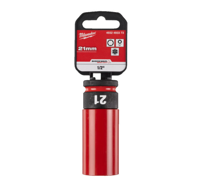 Головка ударна довга 1/2" 21 мм (пластик) AUTO MILWAUKEE