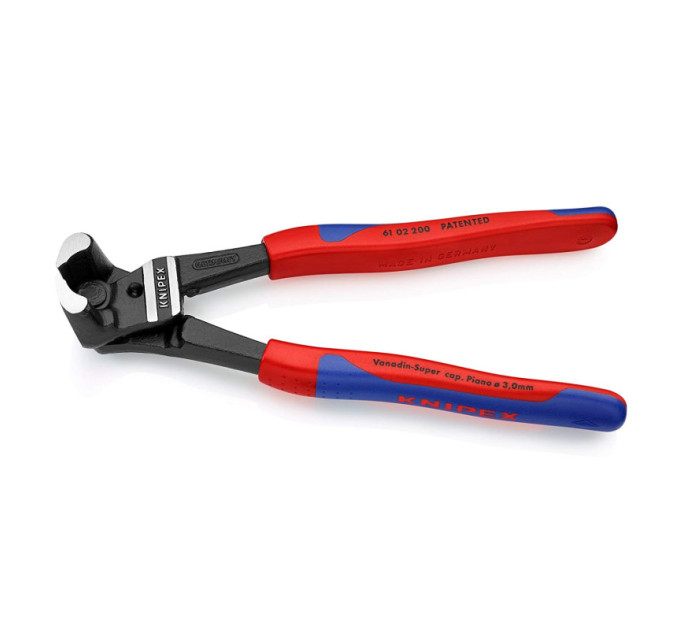 Болторез торцовый с высокой передачей усилия Ø6,0мм KNIPEX 61 02 200, фосфатированный