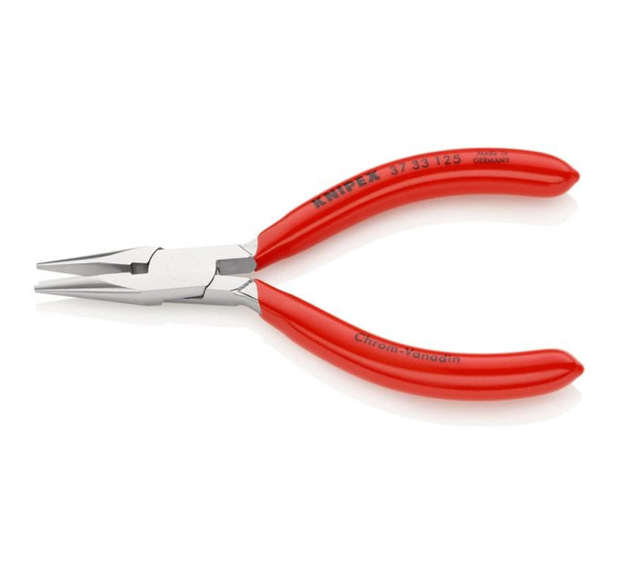 Плоскогубцы круглогубцы захватные для точных работ, 125мм, KNIPEX 37 33 125, хромированные