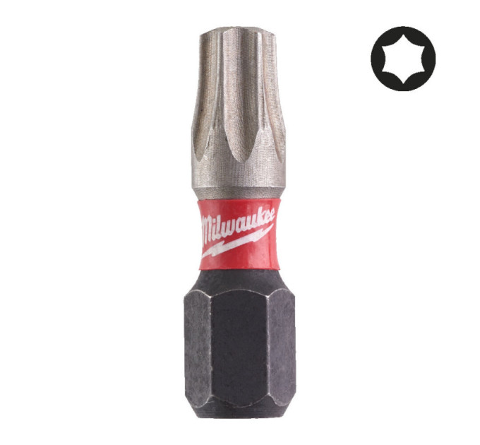 Бита SHOCKWAVE MILWAUKEE, TX27, 25мм, (2шт)