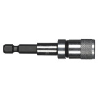 Держатель для бит магнитный 1/4'' Hex MILWAUKEE,  для гипсокартона, с фиксатором, 58мм
