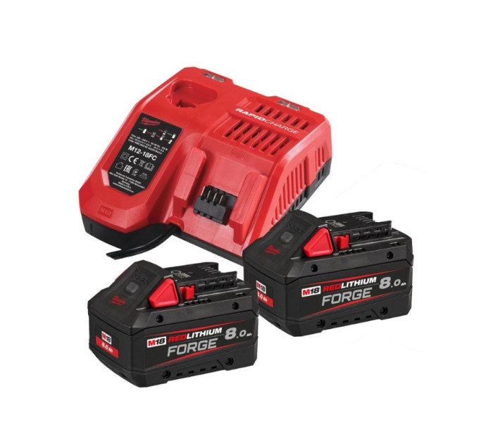 Энергокомплект MILWAUKEE M18 FORGENRG-802 (ЗУ M12-18FC+2акк.Х8Ач HВ8)