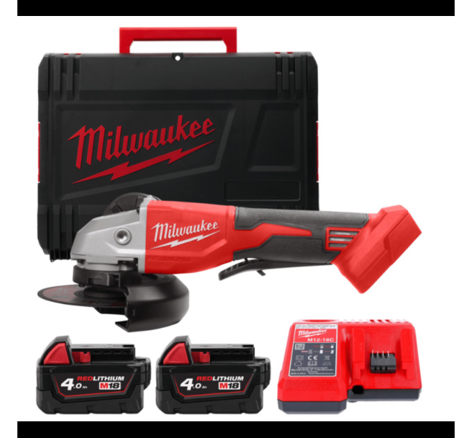 Шліфмашина кутова - болгарка акумуляторна безщіткова MILWAUKEE Ø125мм M18 BLSAG125XPD-402X