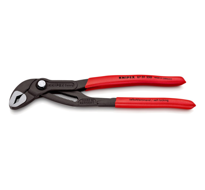 Клещи сантехнические переставные высокотехнологические, Ø50мм Cobra KNIPEX 87 01 250, фосфат