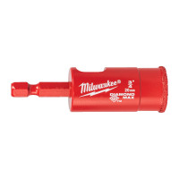 Коронка алмазная Diamond Plus/Max MILWAUKEE, Ø20,0мм (1/4'' Hex) (сверление с водой)