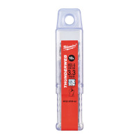 Свердло по металу THUNDERWEB HSS-G MILWAUKEE, DIN338, Ø3,3х65х36мм, (10шт)