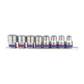 Набор головок 1/2" 8 ед. 12-ти гранные, (10-19mm) на планке