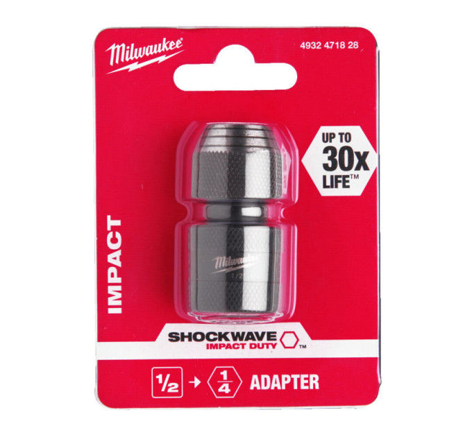 Перехідник ShW MILWAUKEE, з квадрата 1/2" на 1/4" Hex