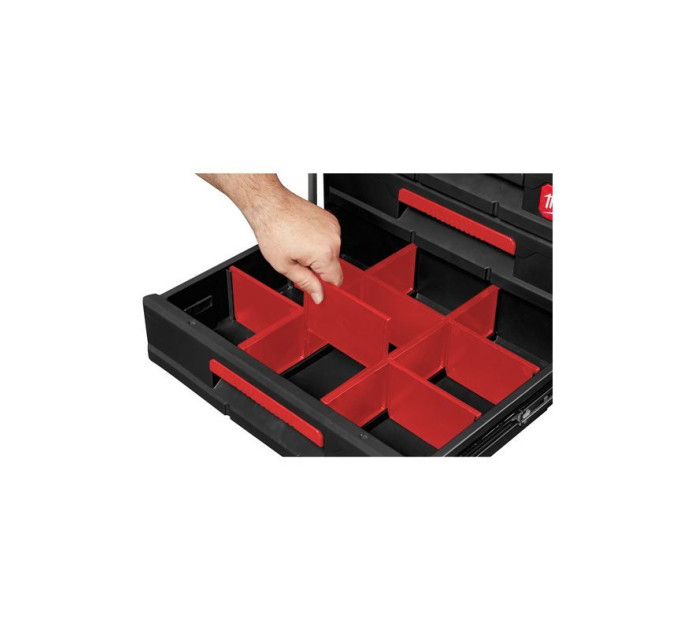Ящик для инструмента с 3-мя выдвижными отсеками PACKOUT MILWAUKEE DRAWER BOX (560x410х363мм)