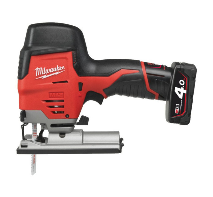 Пила лобзиковая аккумуляторная MILWAUKEE M12 JS-402B (ЗУ+2акк.Х4Ач+сумка)