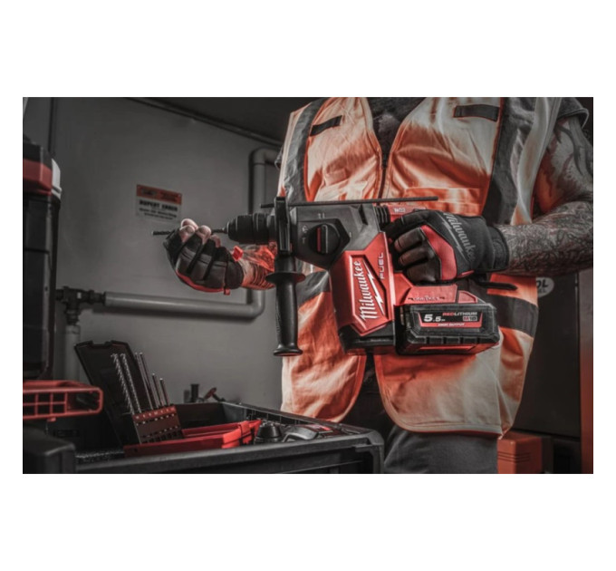 Перфоратор акумуляторний безщітковий SDS-PLUS MILWAUKEE M18 ONEFHX-552X (2,5Дж)(ЗУ+2Х5.5Ач+HDкейс)