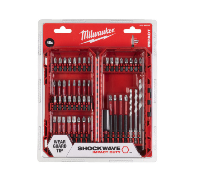 Набор бит Milwaukee SHOCKWAVE (48 предм.) PACKOUT