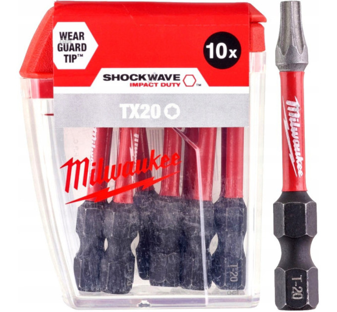 Бита SHOCKWAVE MILWAUKEE, TX20, 50мм, (10 шт)