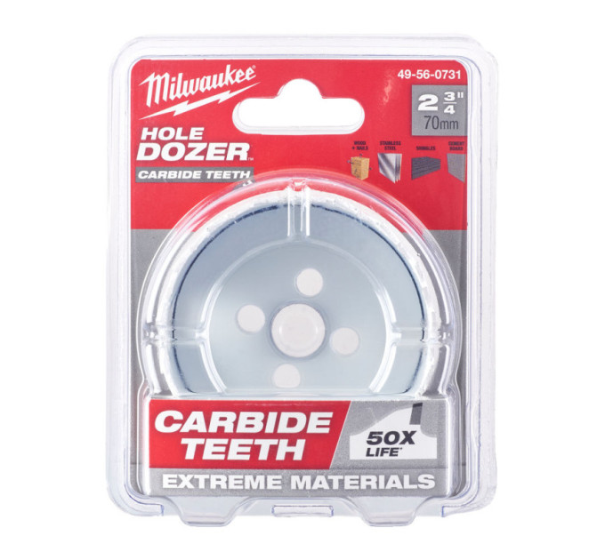 Коронка Bi-Metal HOLE DOZER™ CARBIDE MILWAUKEE Ø70мм