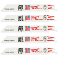 Полотно для сабельных пил THIN KERF MILWAUKEE, 150х1,8мм, (5шт), (металл)