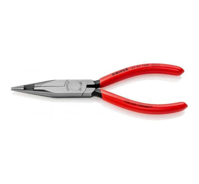 Длинногубцы с режущими кромками в средней части, 160мм KNIPEX 27 01 160, фосфатированные