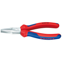 Плоскогубцы с гладкими губками, 160мм KNIPEX 20 05 160, хромированные