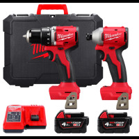 Набір з 2х інструментів безщіткових акумуляторних MILWAUKEE M18 BLCPP2B-402C Набір з 2х інструментів безщіткових акумуляторних MILWAUKEE M18 BLCPP2B-402C