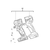 Корпус в сборе для шуруповерта MILWAUKEE M18 BLIDRC Корпус в сборе для шуруповерта MILWAUKEE M18 BLIDRC