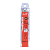 Свердло по металу THUNDERWEB HSS-G MILWAUKEE, DIN338, Ø8,7 х125х81мм, (5шт)
