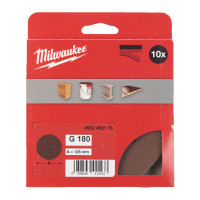 Шліфувальне коло MILWAUKEE Ø125/8 HL, зерно 180, (10шт)