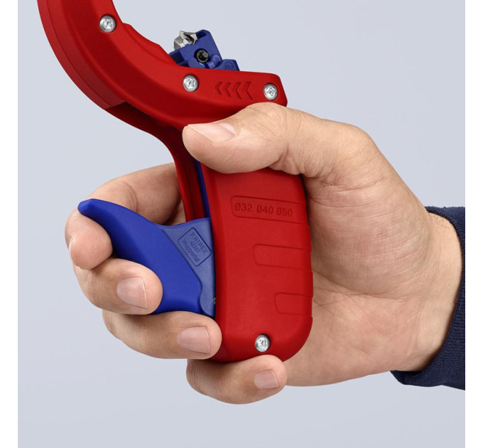 Труборез KNIPEX DP 50 для канализационних ПВХ труб 32/40/ 50мм, 90 23 01 BK