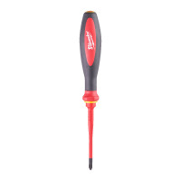 Отвертка VDE диелектрическая тонкая MILWAUKEE PZ1x80 мм