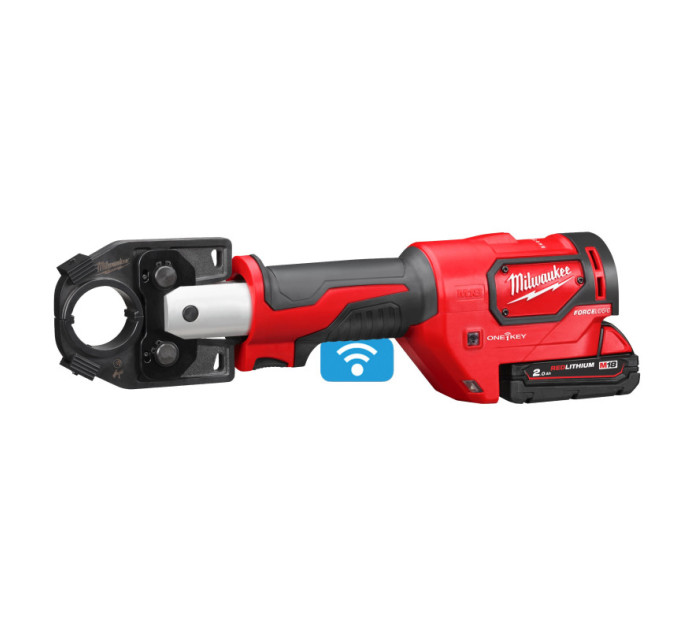 Обжимник гидравлический аккумуляторный для кабелей MILWAUKEE M18 HCCT-201C ONE-KEY (ЗУ+1Х2Ач+кейс)