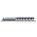 Набор головок 3/8" 13 ед. 12-ти гранные,короткие, дюймовые на планке
