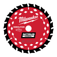 Диск пильный по дереву с гвоздями Nitrus MILWAUKEE, Ø165х20х1,6мм, 24 зуб.