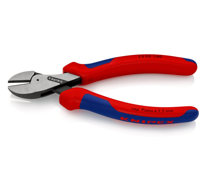 Кусачки боковые (бокорезы) компактные X-Cut, Ø12,0мм, 160мм KNIPEX 73 02 160 SB, фосфатированные