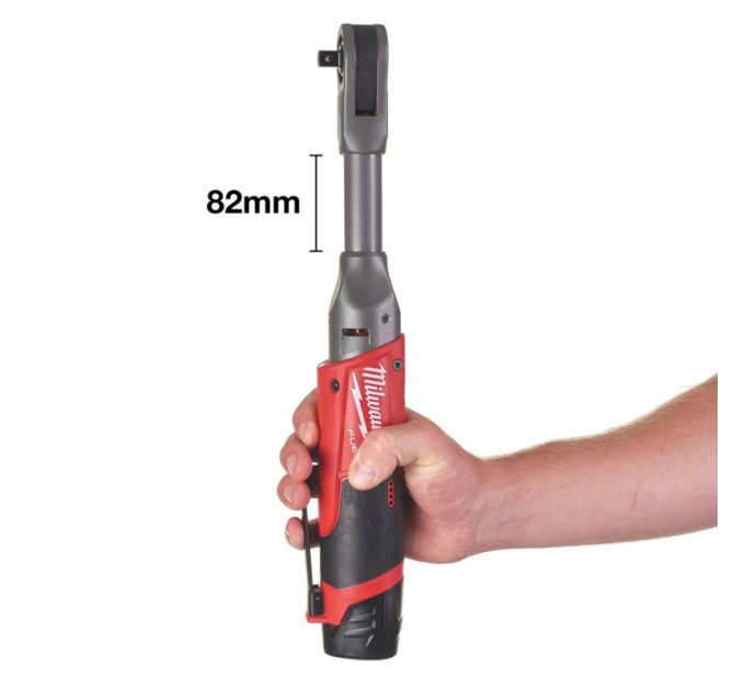 Трещётка аккумуляторная бесщёточная удлинённая MILWAUKEE 3/8" (75 Нм) M12 FIR38LR-0 (каркас)