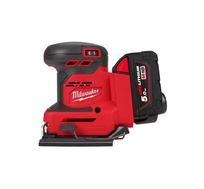 Шліфмашина вібраційна акумуляторна MILWAUKEE M18 BQSS-502B (ЗУ+2акк.Х5Ач+сумка)